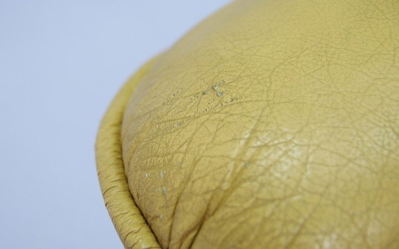 Image 1 of Yellow Leather Armchair, Danish Design, 1960S, Production: Denmark