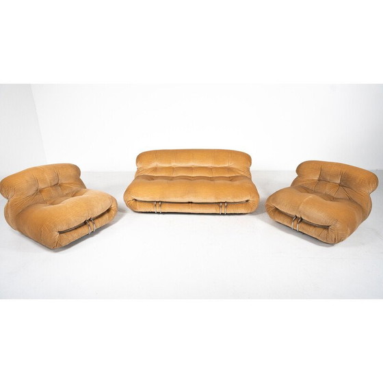 Image 1 of Vintage Soriana 3-seater sofa by Tobia and Afra Scarpa for Cassina, 1970