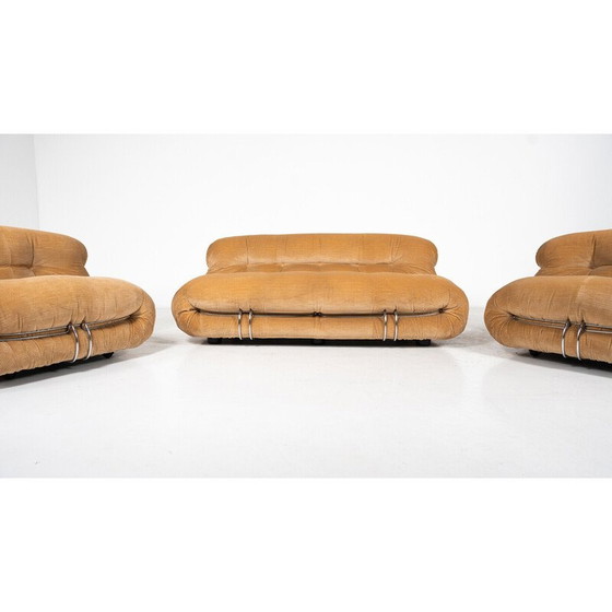 Image 1 of Vintage Soriana 3-seater sofa by Tobia and Afra Scarpa for Cassina, 1970
