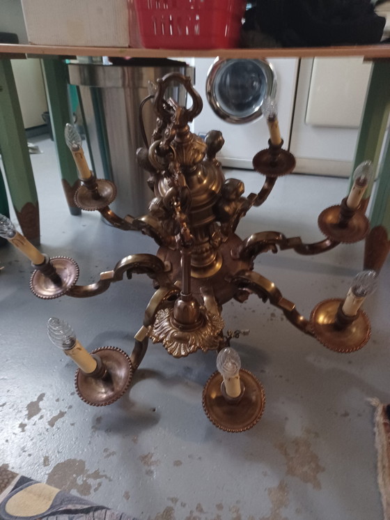 Image 1 of Solid Bronze Chandelier