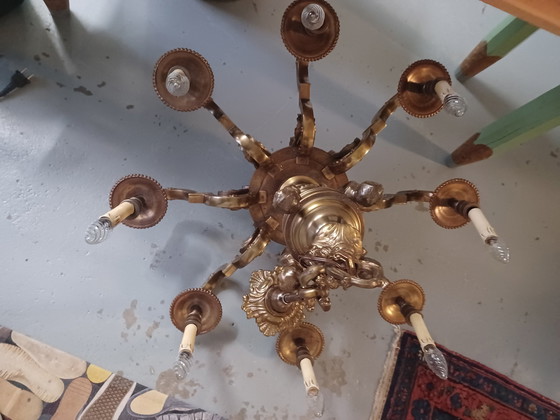 Image 1 of Solid Bronze Chandelier