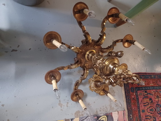 Image 1 of Solid Bronze Chandelier