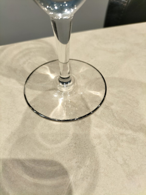 Image 1 of Set Of 6 Czech Bohemian Crystal Champagne Flutes