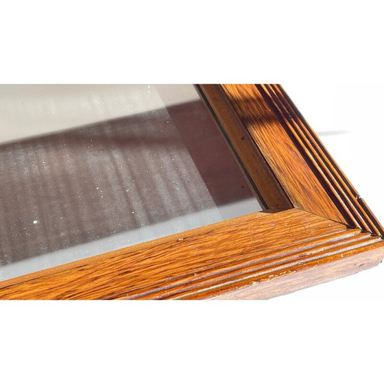 Image 1 of Vintage Art Deco mirror with wooden frame and silver plating, 1920