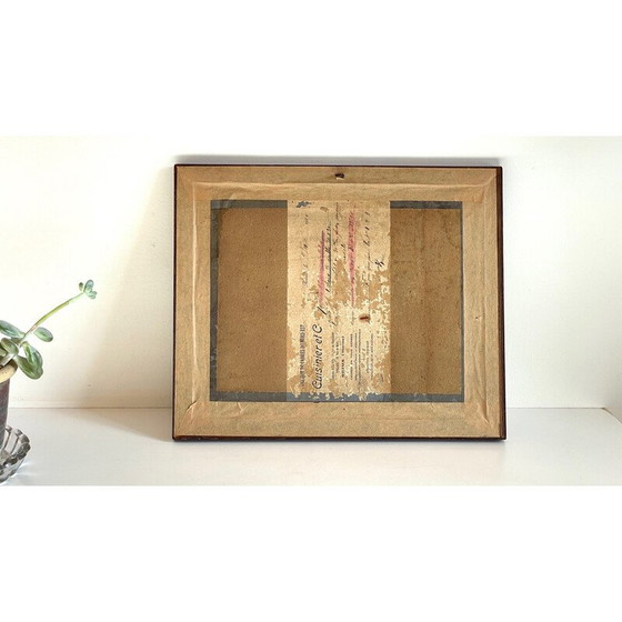Image 1 of Vintage Art Deco mirror with wooden frame and silver plating, 1920