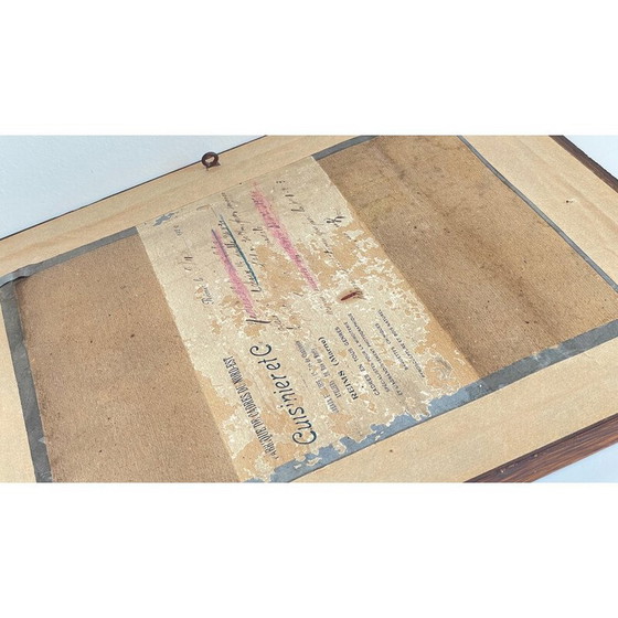 Image 1 of Vintage Art Deco mirror with wooden frame and silver plating, 1920