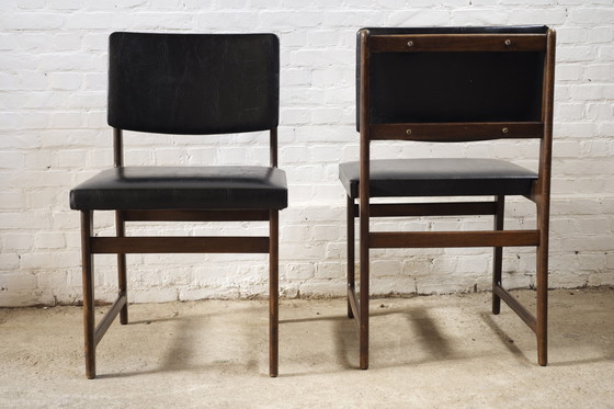 Image 1 of 4x Belgian design dining chairs, 1960's