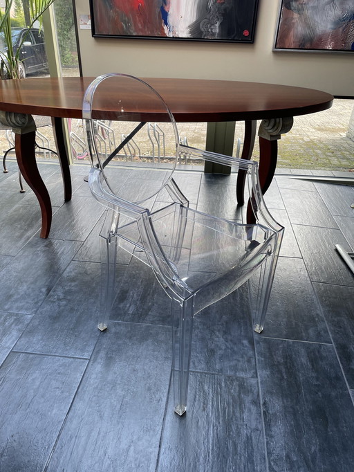 2x Kartell Ghost Transparent Chairs