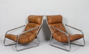 2x Patchwork cantilever armchair, Germany, 1970s