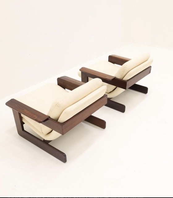 Image 1 of 2x Brutalist Lounge Chairs