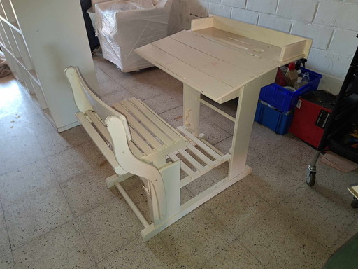 Beautiful Vintage Children's School Bench