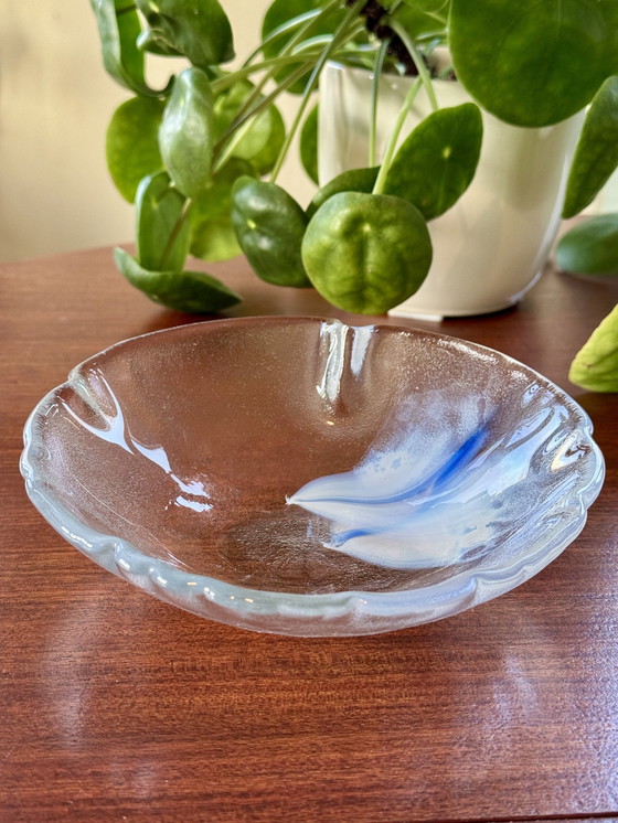 Image 1 of Kosta Boda Bowl 'Blue Sky' Design Anna Ehrner 1980s