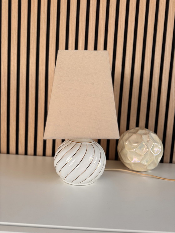 Image 1 of Vintage Italian Ceramic Table Lamp - Inspired By Tommaso Barbi, 1980