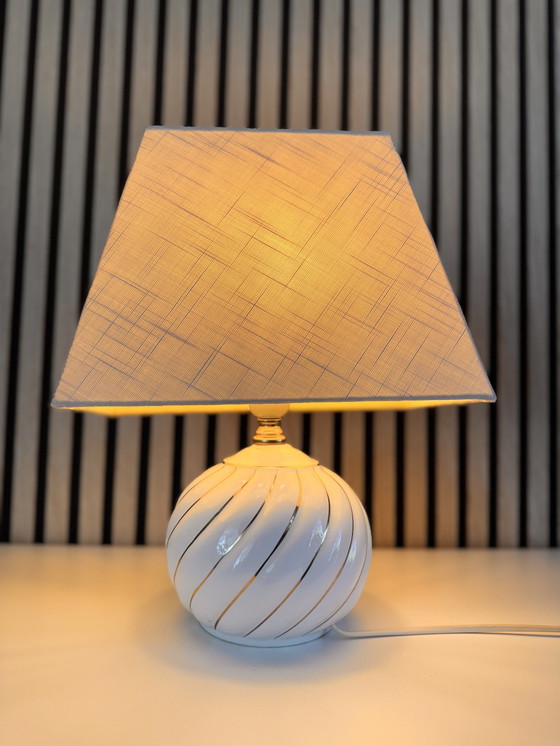 Image 1 of Vintage Italian Ceramic Table Lamp - Inspired By Tommaso Barbi, 1980