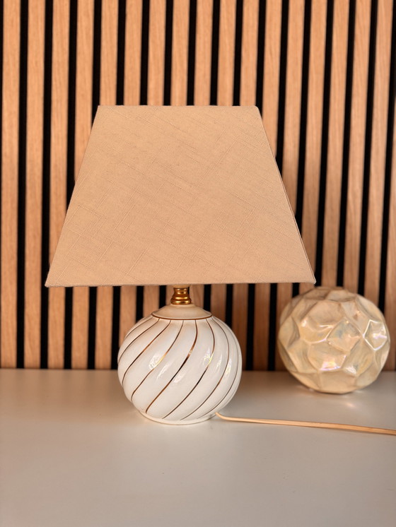 Image 1 of Vintage Italian Ceramic Table Lamp - Inspired By Tommaso Barbi, 1980