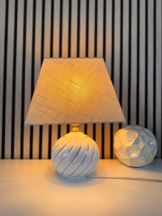 Image 1 of Vintage Italian Ceramic Table Lamp - Inspired By Tommaso Barbi, 1980