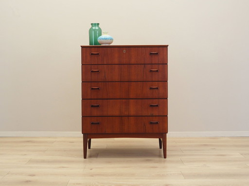 Teak Chest Of Drawers, Danish Design, 1970S, Production: Denmark