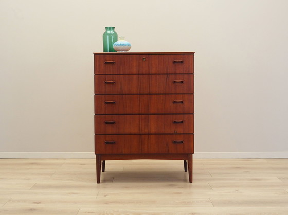 Image 1 of Teak Chest Of Drawers, Danish Design, 1970S, Production: Denmark