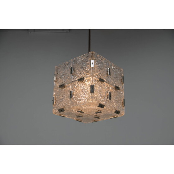Image 1 of Mid-century glass pendant lamp by Kamenicky Senov, Czechoslovakia 1970s