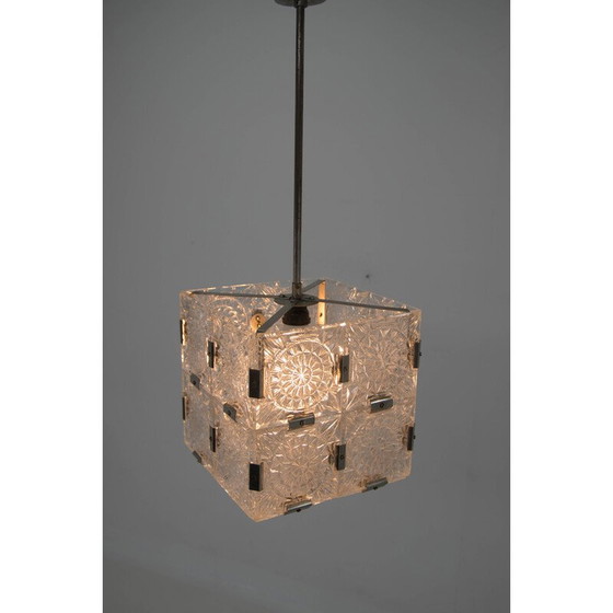 Image 1 of Mid-century glass pendant lamp by Kamenicky Senov, Czechoslovakia 1970s
