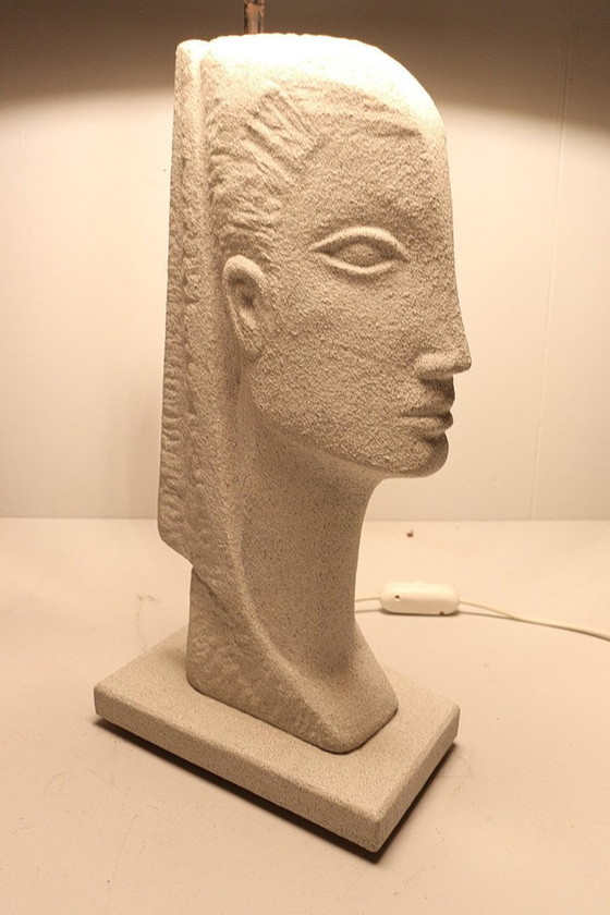 Image 1 of Table lamp/woman's head By Austin Productions, 1980s