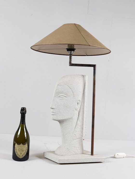 Image 1 of Table lamp/woman's head By Austin Productions, 1980s