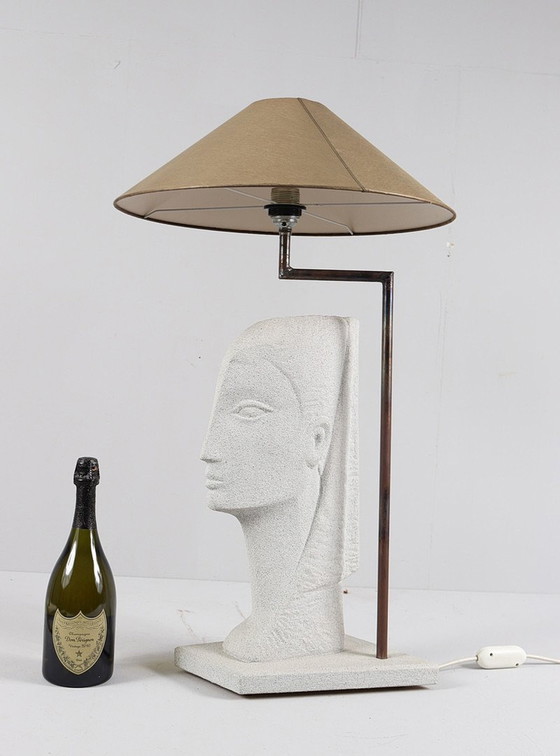 Image 1 of Table lamp/woman's head By Austin Productions, 1980s