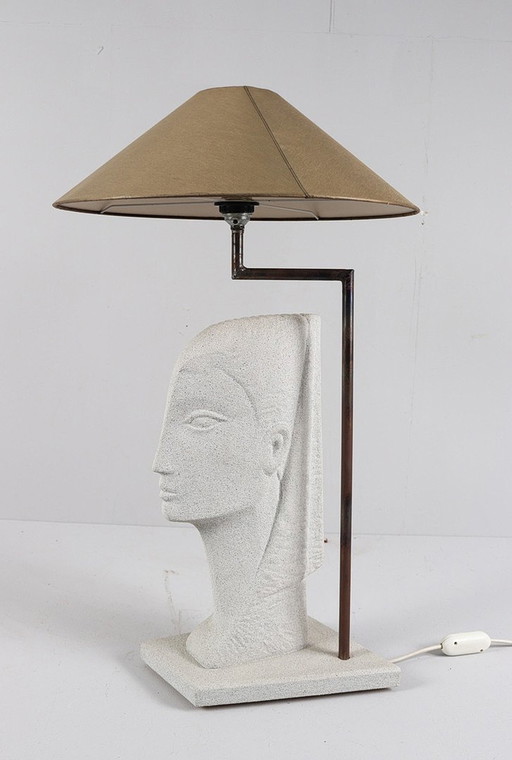 Table lamp/woman's head By Austin Productions, 1980s