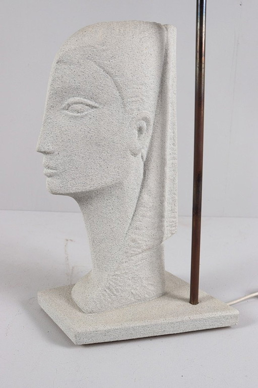 Table lamp/woman's head By Austin Productions, 1980s