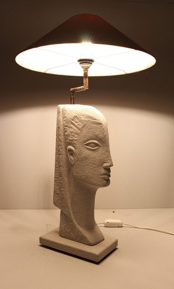 Image 1 of Table lamp/woman's head By Austin Productions, 1980s