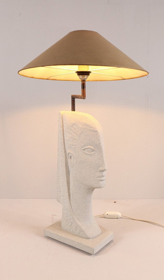 Image 1 of Table lamp/woman's head By Austin Productions, 1980s