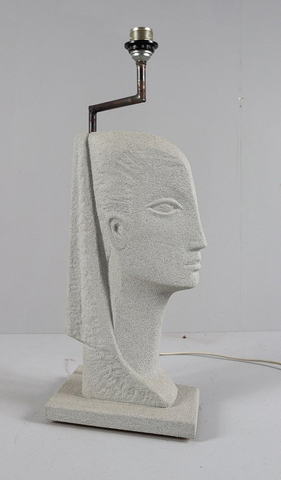 Image 1 of Table lamp/woman's head By Austin Productions, 1980s