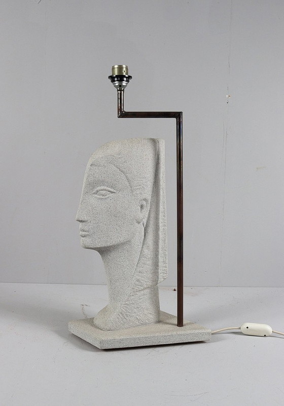 Image 1 of Table lamp/woman's head By Austin Productions, 1980s