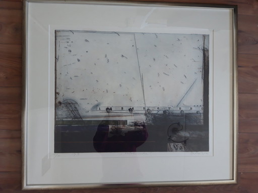 Karl Fred Dahmen Oktober Woche 1976 ets – lithos zeefdrukken, Paper, Figuratief