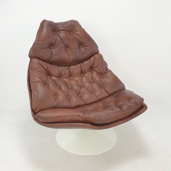 Image 1 of Mid century leather F588 lounge chair by Geoffrey Harcourt for Artifort, 1960s