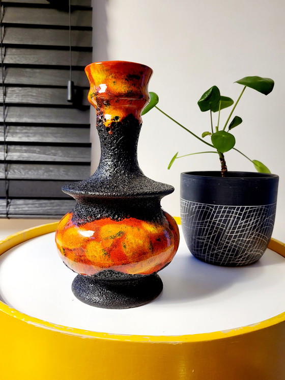Image 1 of Vaso vintage Fat Lava in ceramica, Walter Gerhard, Germania, anni '70