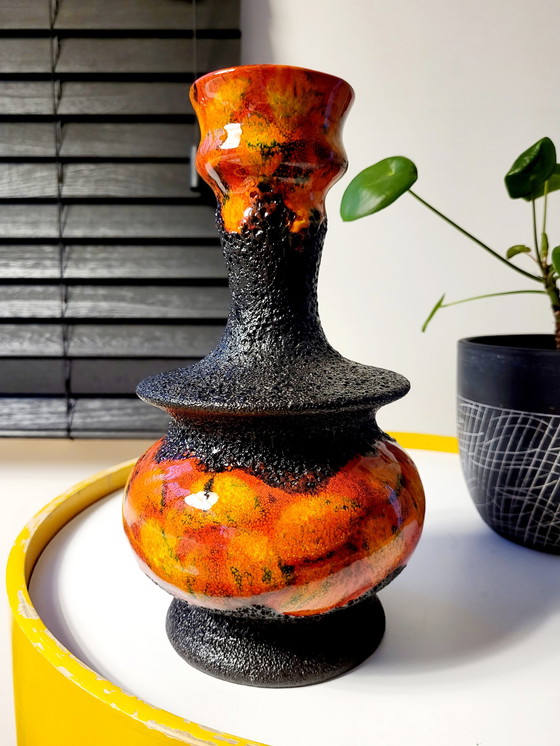 Image 1 of Vaso vintage Fat Lava in ceramica, Walter Gerhard, Germania, anni '70