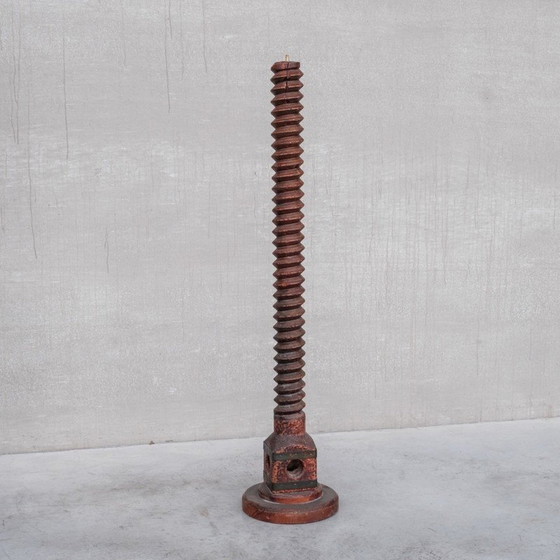 Image 1 of Vintage Art deco oakwood floor lamp, France 1930s