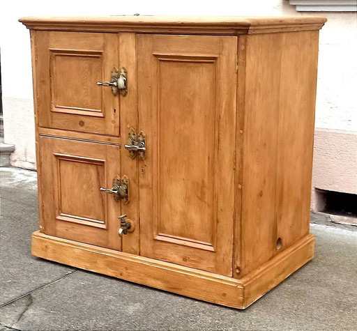 Meuble De Métier Icebox Fridge Bar 1900s