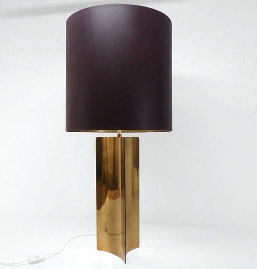 Space Age Lamp In Folded Brass 1970