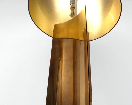 Space Age Lamp In Folded Brass 1970