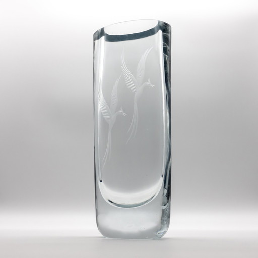 Vase en verre vintage Strombergshyttan