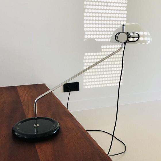 Image 1 of Vintage table lamp in black lacquered metal "Libellula" by Emilio Fabio Simion for Harvey Guzzini, Italy 1970