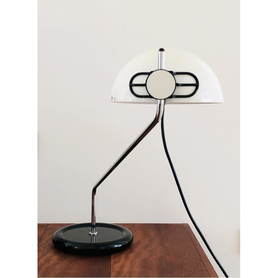 Image 1 of Vintage table lamp in black lacquered metal "Libellula" by Emilio Fabio Simion for Harvey Guzzini, Italy 1970