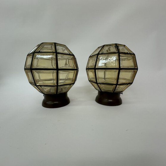 Image 1 of 2x Limburg Glashutte Germany ceiling lamps , 1960’s