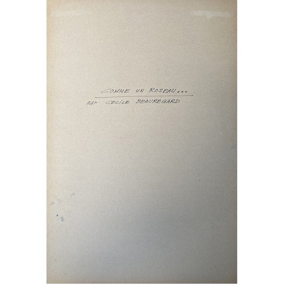 Image 1 of Vintage painting "Comme un roseau ..." by Cécile Beauregard for M.Gourdon, 1965