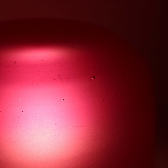 Image 1 of Lampe champignon rétro en verre rose