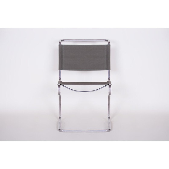 Image 1 of Bauhaus H79 vintage chair in chrome steel and fabric by Jindrich Halabala for Up Zavody, Czechoslovakia 1930