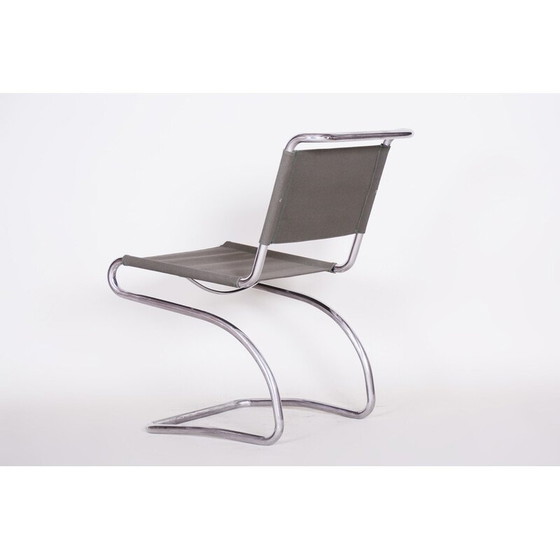Image 1 of Bauhaus H79 vintage chair in chrome steel and fabric by Jindrich Halabala for Up Zavody, Czechoslovakia 1930