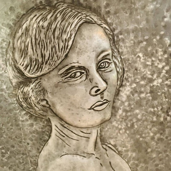 Image 1 of Vintage panel of a nude woman by Chamaillou, 1970